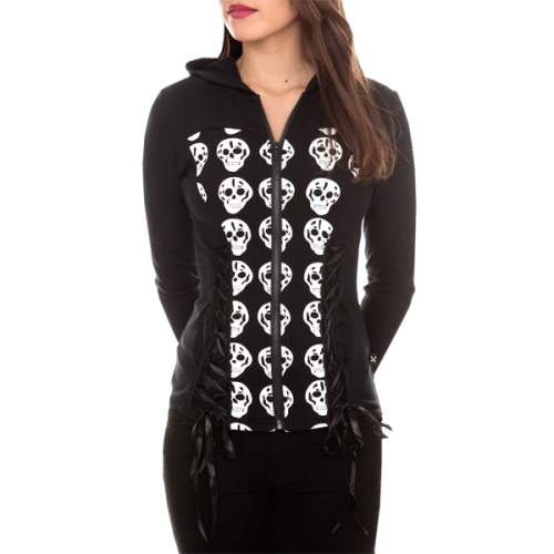 Tripp Royal Bones Skull Skeleton Goth Hoodie